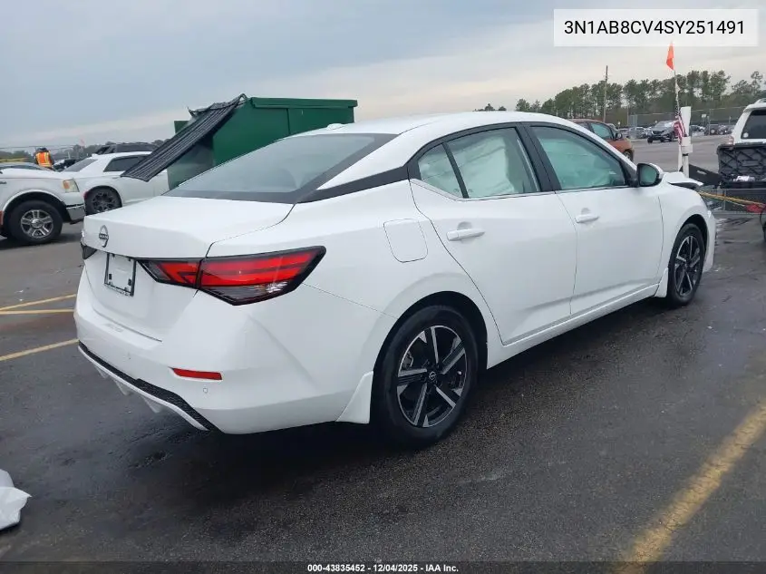 3N1AB8CV4SY251491 2025 Nissan Sentra Sv