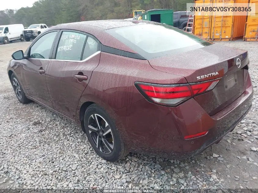 3N1AB8CV0SY308365 2025 Nissan Sentra Sv