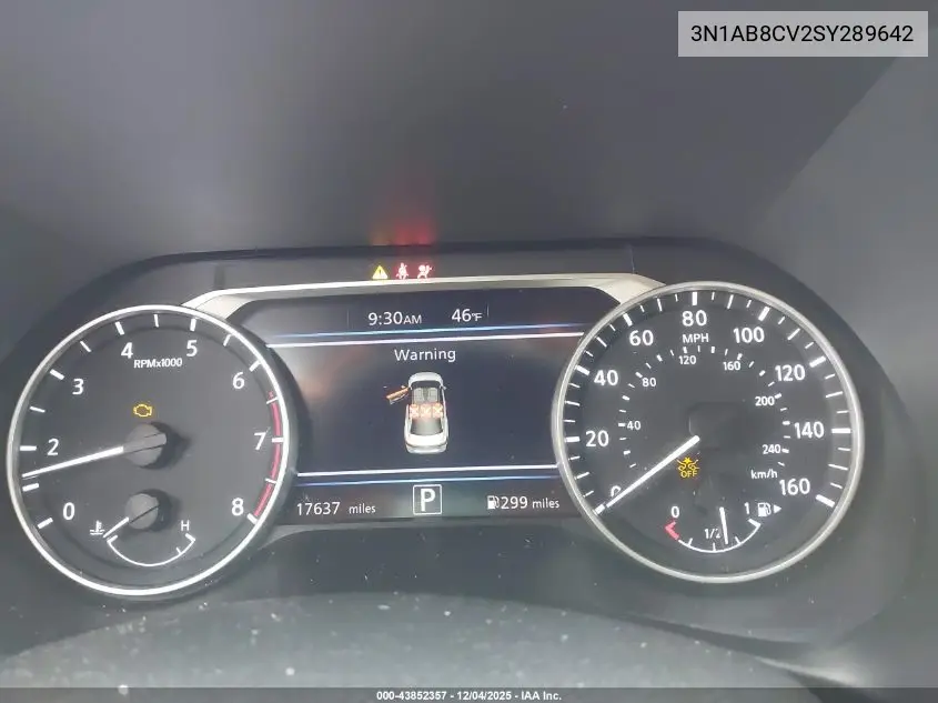 3N1AB8CV2SY289642 2025 Nissan Sentra Sv