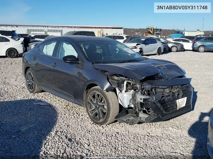 3N1AB8DV0SY311748 2025 Nissan Sentra Sr
