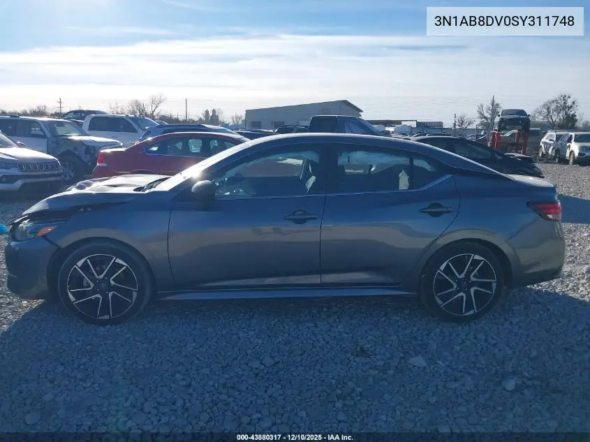 3N1AB8DV0SY311748 2025 Nissan Sentra Sr