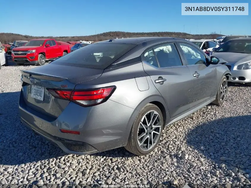 3N1AB8DV0SY311748 2025 Nissan Sentra Sr