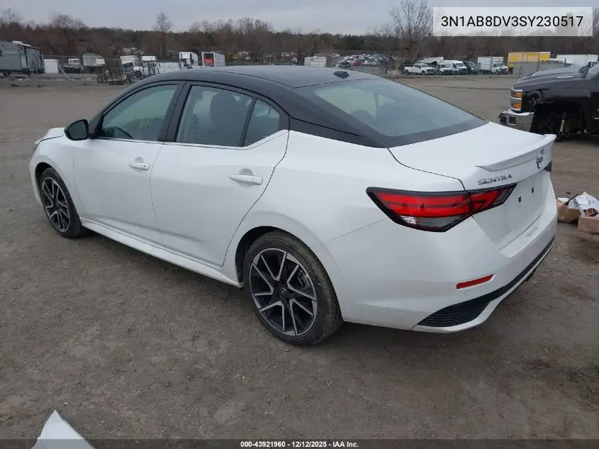 3N1AB8DV3SY230517 2025 Nissan Sentra Sr