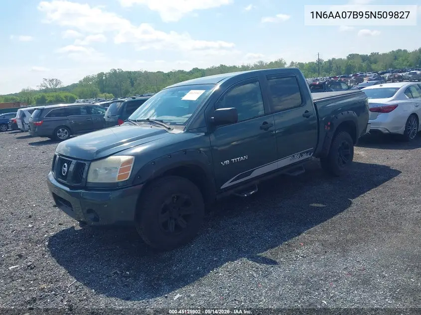 2005 Nissan Titan Xe VIN: 1N6AA07B95N509827 Lot: 45125902