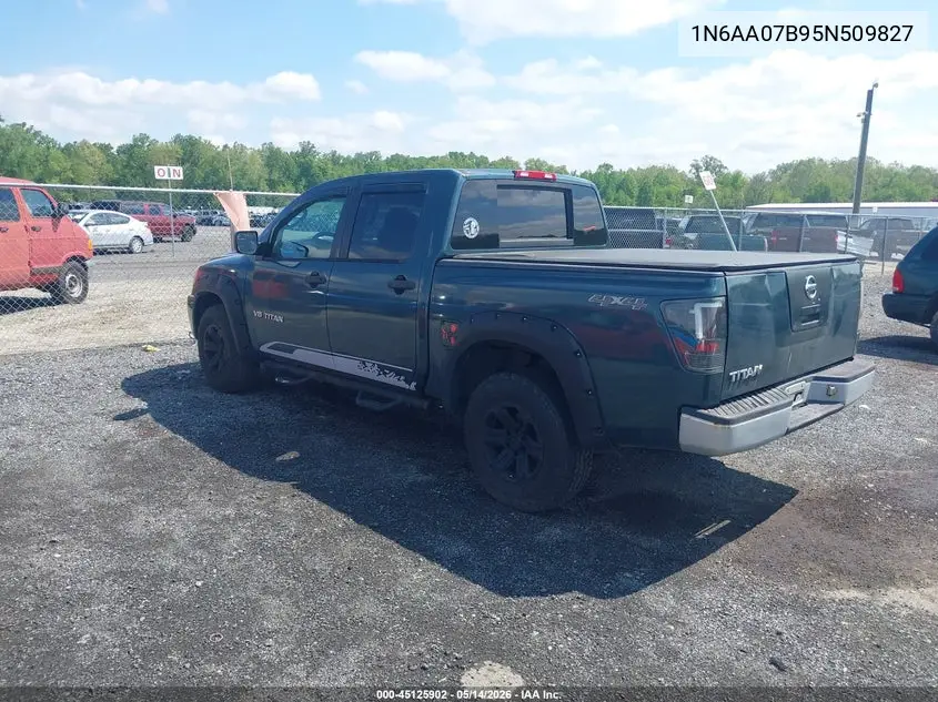 2005 Nissan Titan Xe VIN: 1N6AA07B95N509827 Lot: 45125902