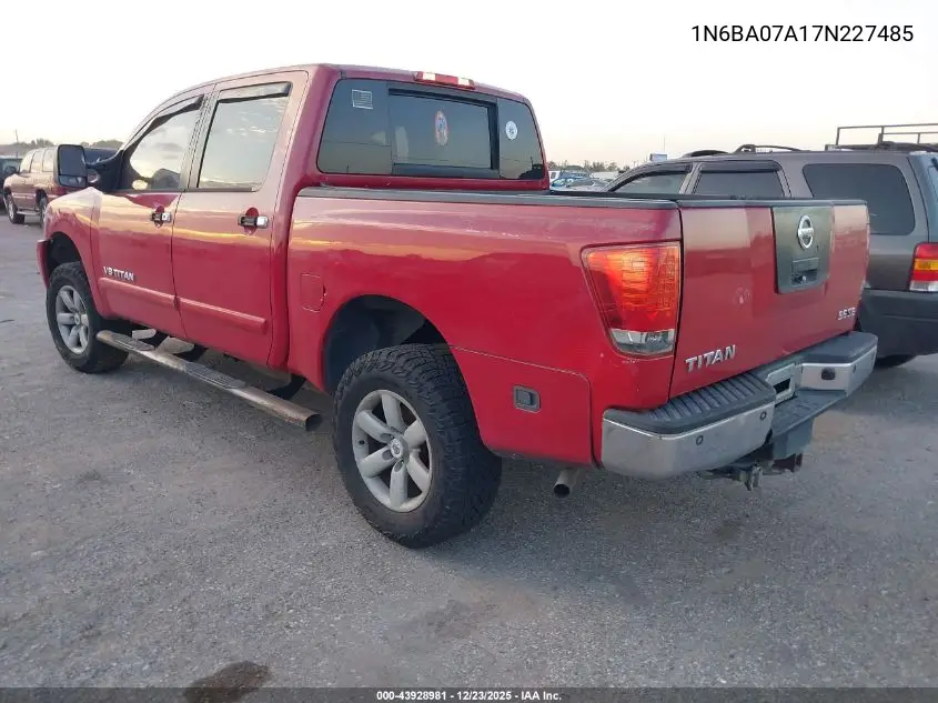 1N6BA07A17N227485 2007 Nissan Titan Se