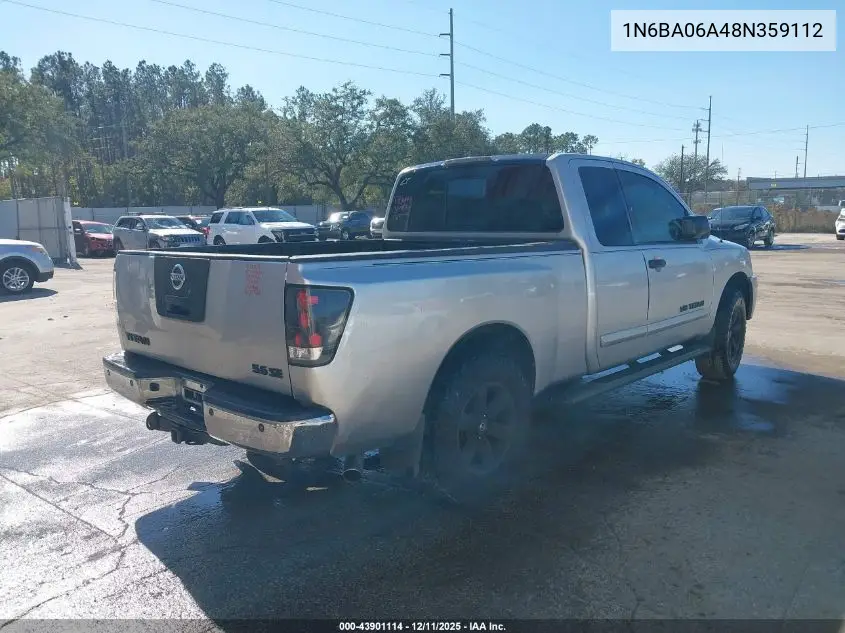 1N6BA06A48N359112 2008 Nissan Titan Le/Se/Xe
