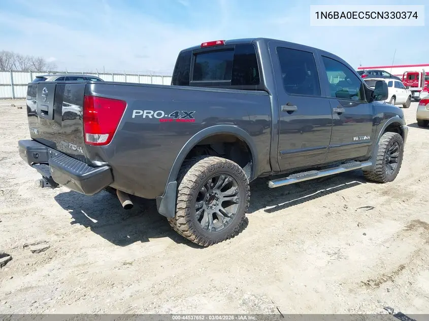 1N6BA0EC5CN330374 2012 Nissan Titan Pro-4X