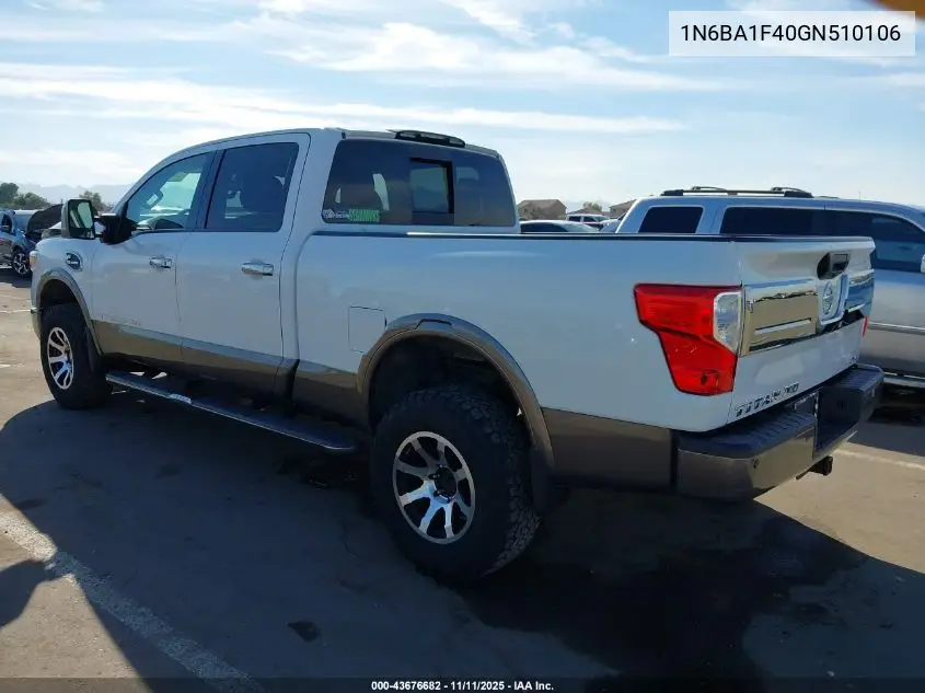 1N6BA1F40GN510106 2016 Nissan Titan Xd Platinum Reserve Diesel