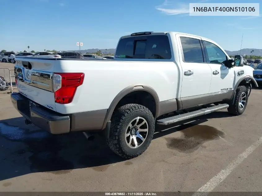 1N6BA1F40GN510106 2016 Nissan Titan Xd Platinum Reserve Diesel