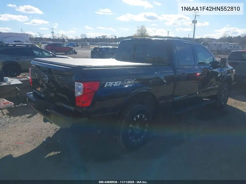 1N6AA1F42HN552810 2017 Nissan Titan Xd Pro-4X Gas