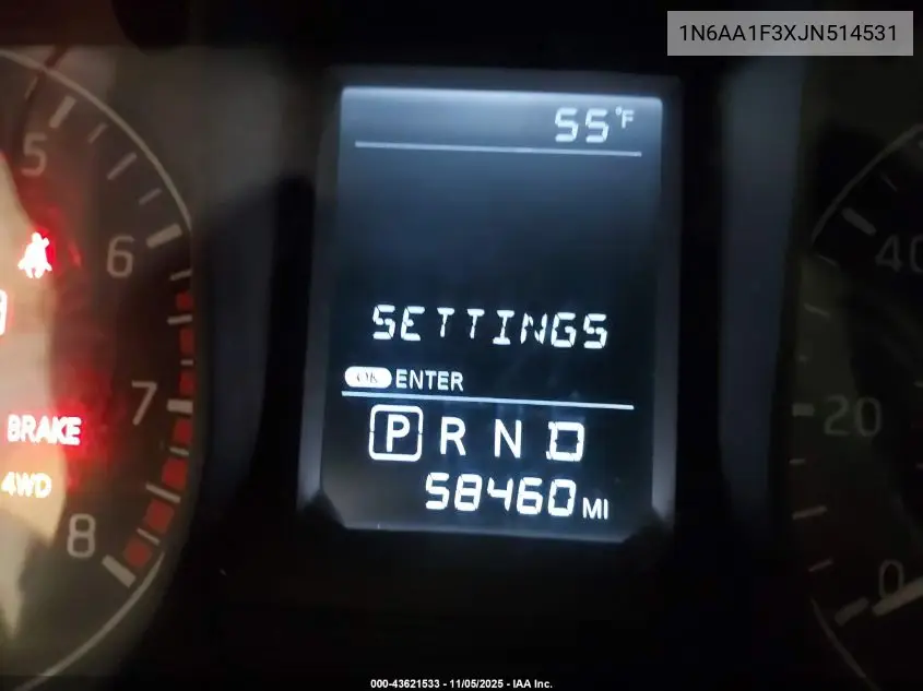 1N6AA1F3XJN514531 2018 Nissan Titan Xd S Gas
