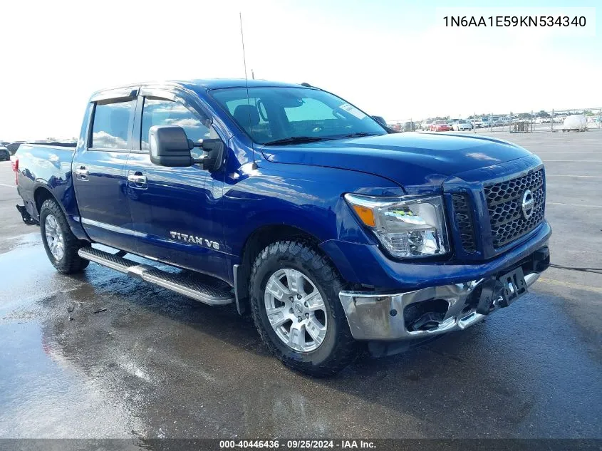 1N6AA1E59KN534340 2019 Nissan Titan Sv