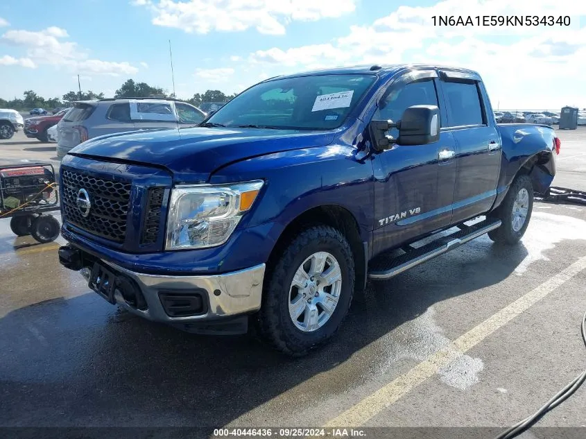 1N6AA1E59KN534340 2019 Nissan Titan Sv