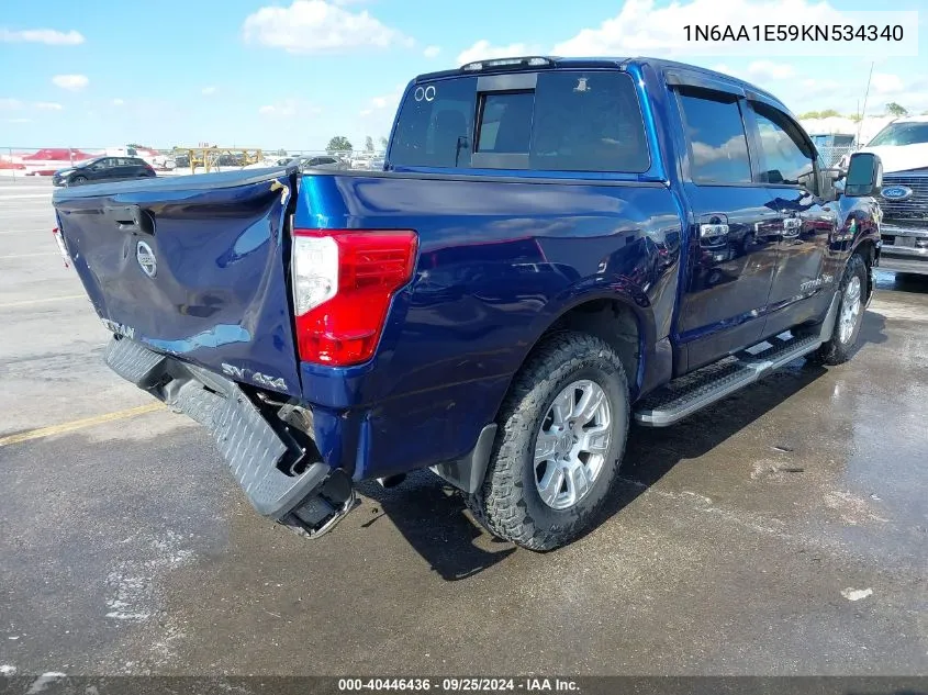 1N6AA1E59KN534340 2019 Nissan Titan Sv