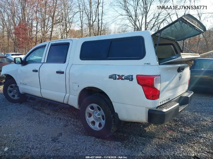 1N6AA1EJ7KN534771 2019 Nissan Titan S