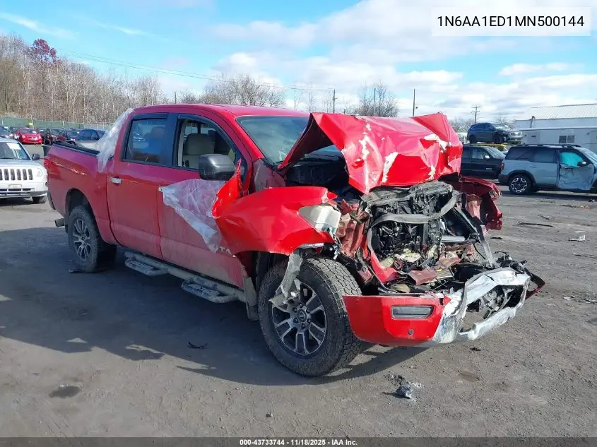 1N6AA1ED1MN500144 2021 Nissan Titan Sv 4X4