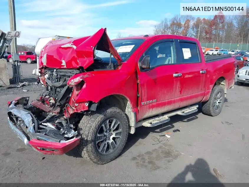 1N6AA1ED1MN500144 2021 Nissan Titan Sv 4X4