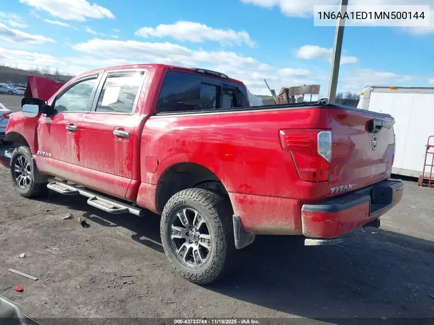 1N6AA1ED1MN500144 2021 Nissan Titan Sv 4X4