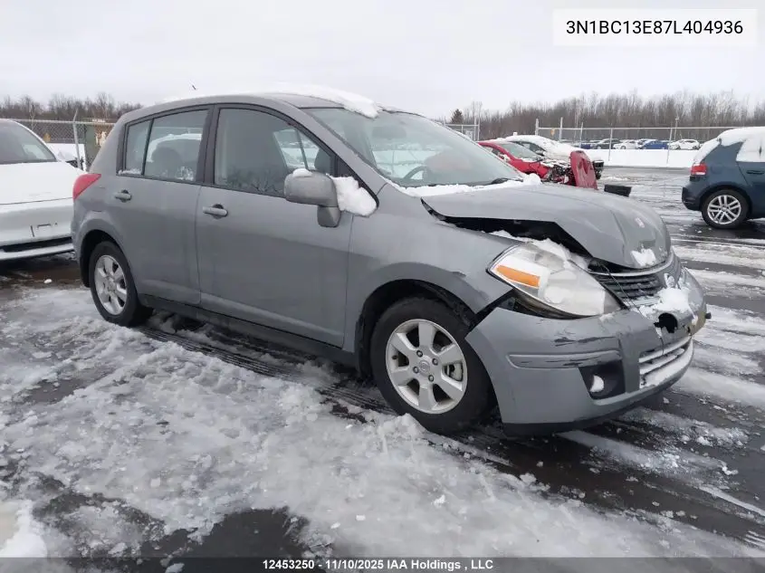 3N1BC13E87L404936 2007 Nissan Versa S/Sl