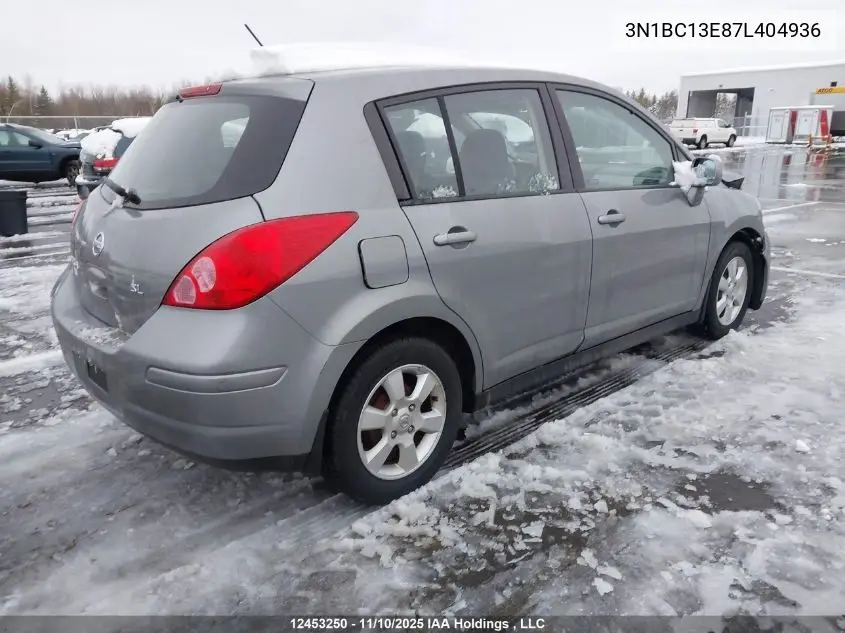 3N1BC13E87L404936 2007 Nissan Versa S/Sl
