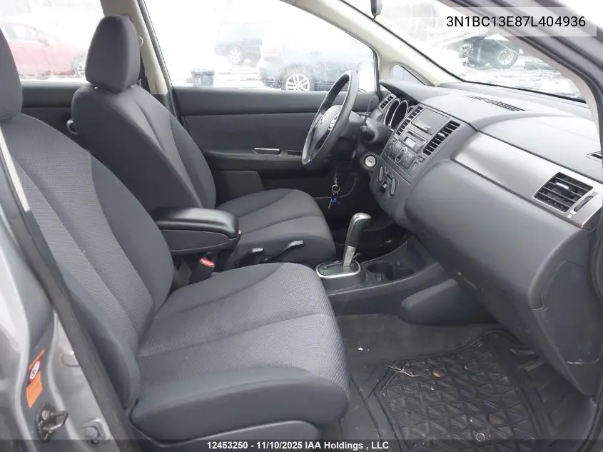 3N1BC13E87L404936 2007 Nissan Versa S/Sl