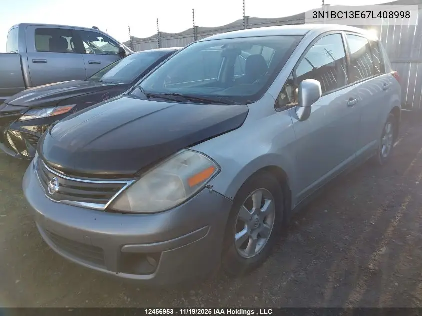 3N1BC13E67L408998 2007 Nissan Versa 1.8Sl