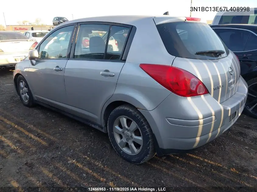 3N1BC13E67L408998 2007 Nissan Versa 1.8Sl