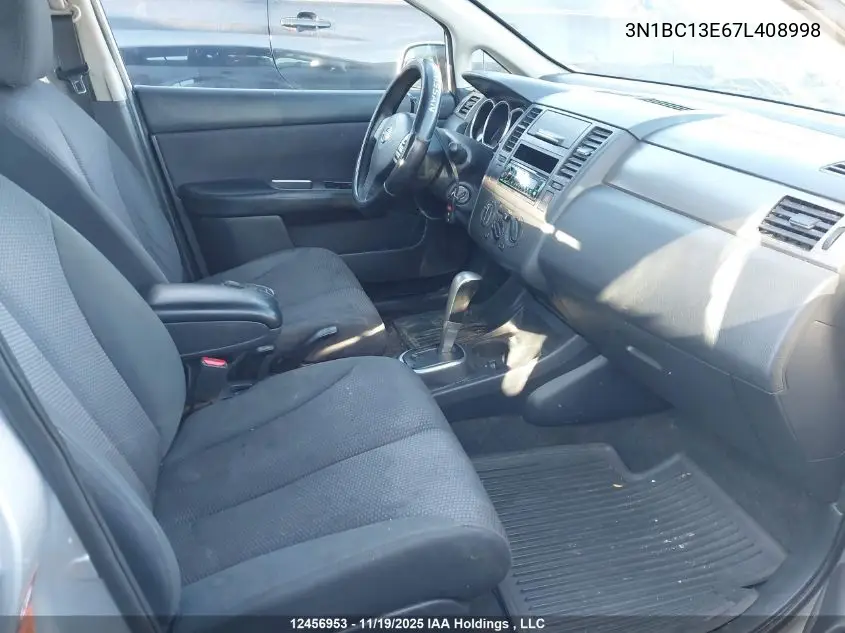 3N1BC13E67L408998 2007 Nissan Versa 1.8Sl