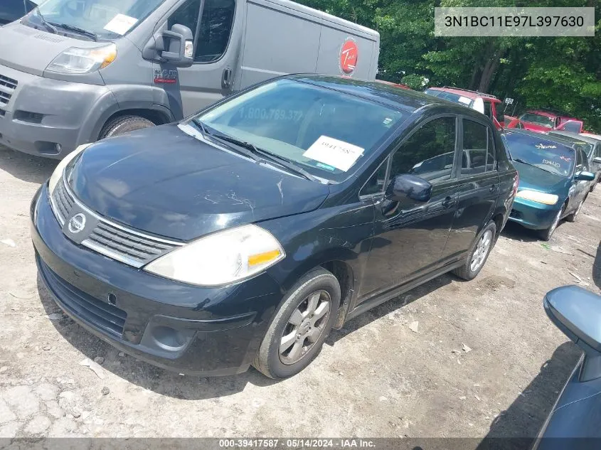 2007 Nissan Versa 1.8Sl VIN: 3N1BC11E97L397630 Lot: 39417587