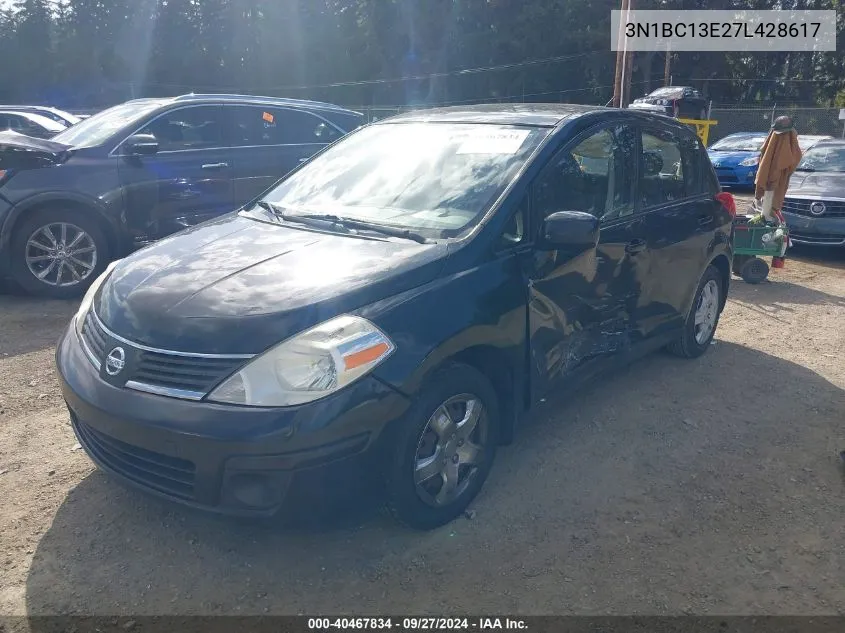 2007 Nissan Versa 1.8S VIN: 3N1BC13E27L428617 Lot: 40467834