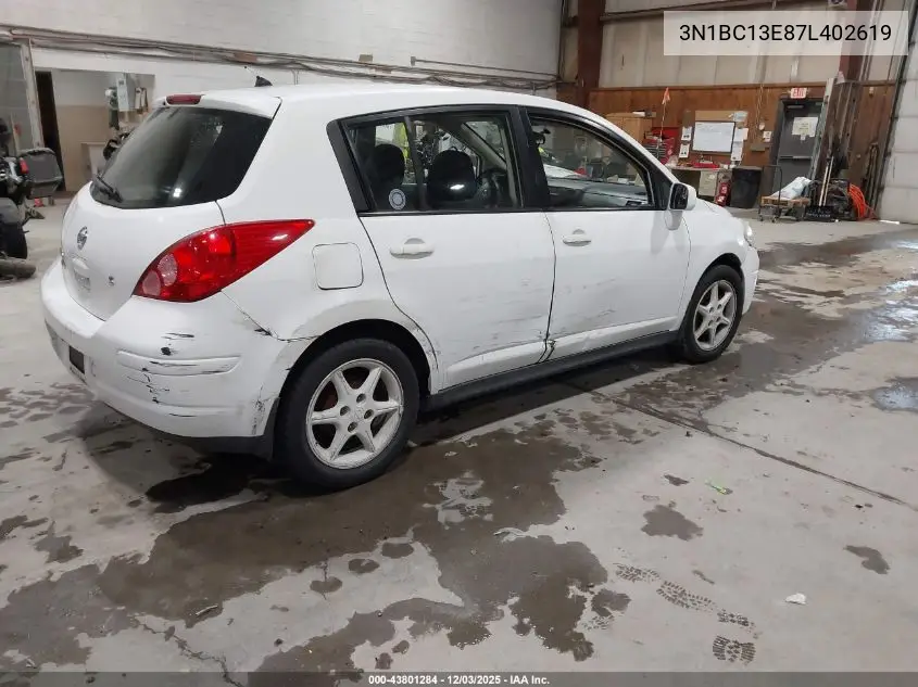 3N1BC13E87L402619 2007 Nissan Versa 1.8S