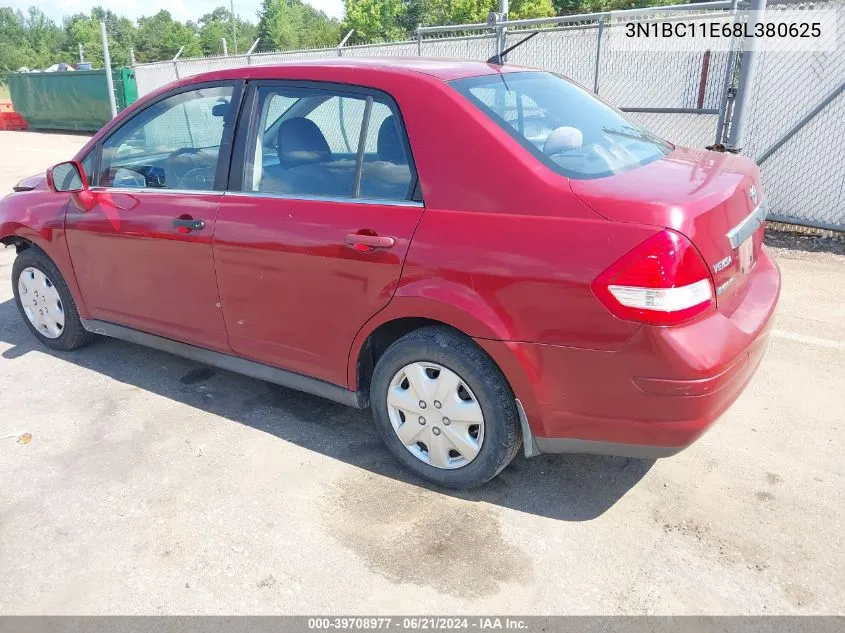 3N1BC11E68L380625 2008 Nissan Versa 1.8S