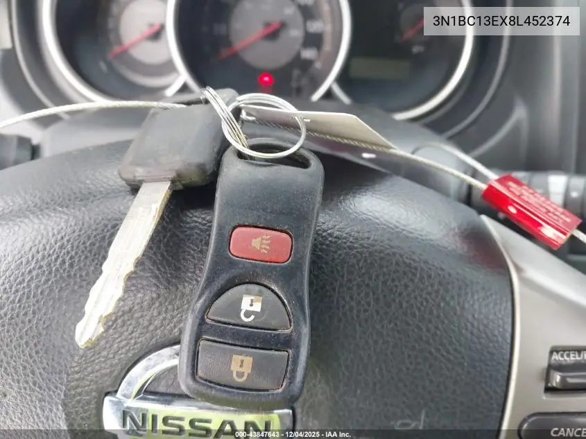 3N1BC13EX8L452374 2008 Nissan Versa 1.8S