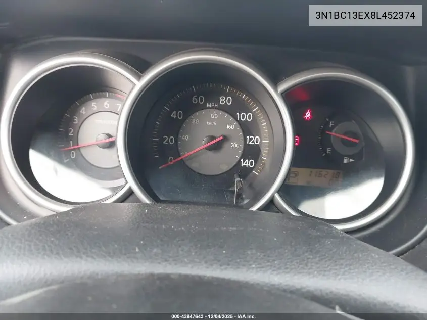 3N1BC13EX8L452374 2008 Nissan Versa 1.8S