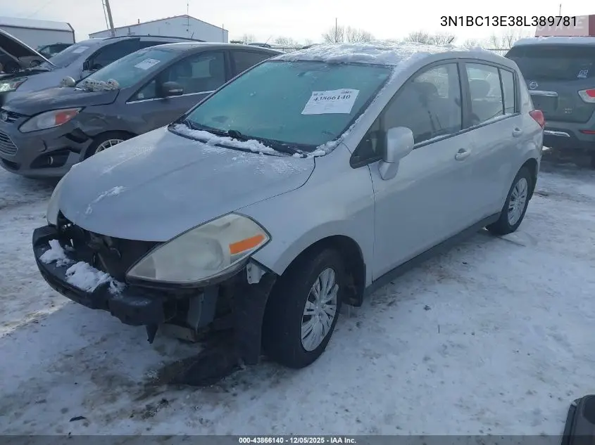 3N1BC13E38L389781 2008 Nissan Versa 1.8S