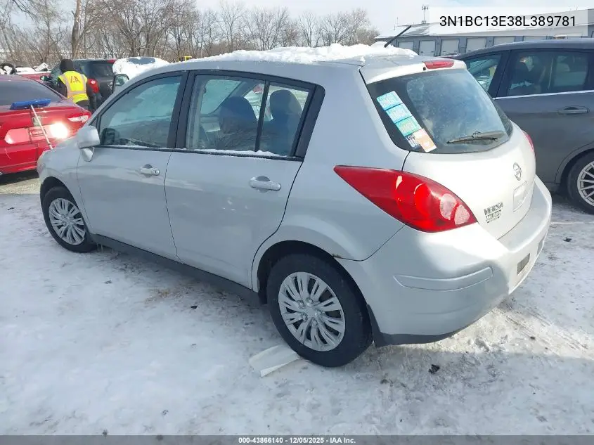 3N1BC13E38L389781 2008 Nissan Versa 1.8S