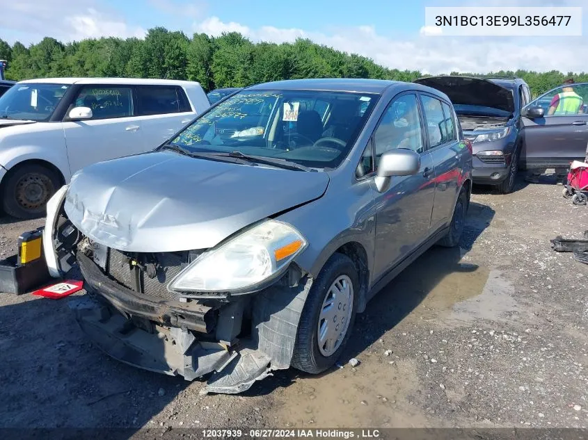 2009 Nissan Versa 1.8S VIN: 3N1BC13E99L356477 Lot: 12037939