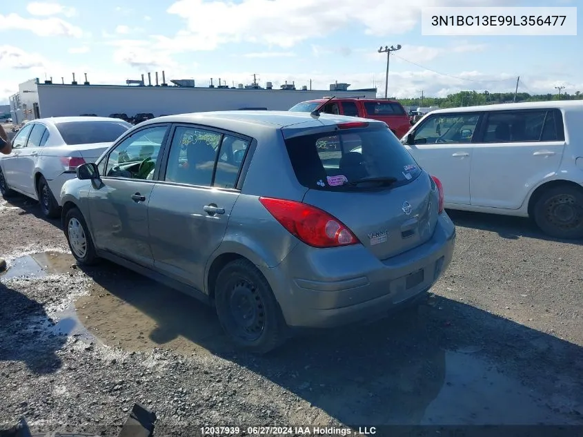 2009 Nissan Versa 1.8S VIN: 3N1BC13E99L356477 Lot: 12037939