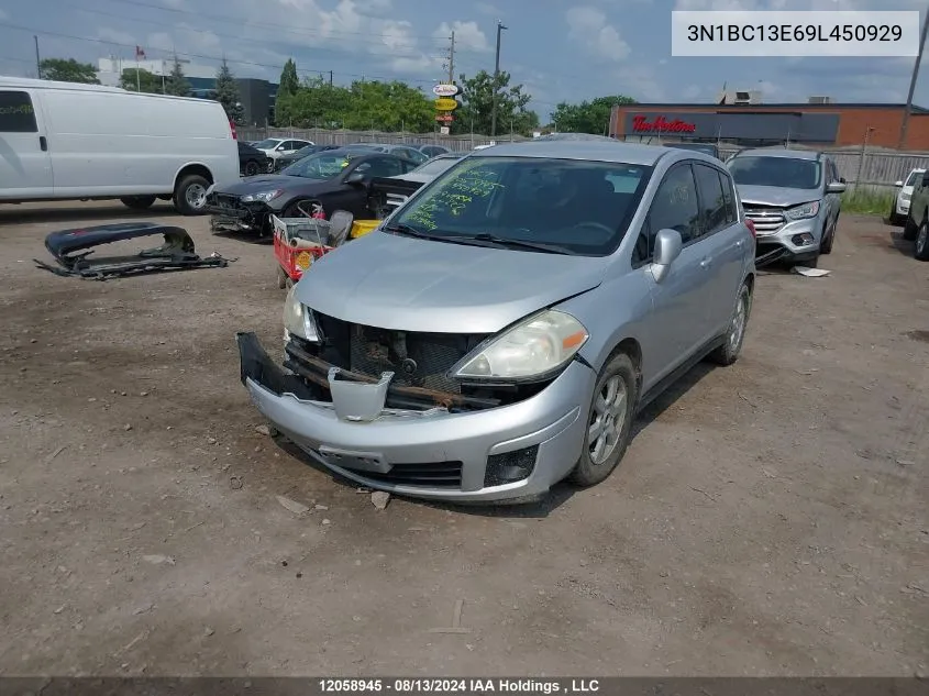 2009 Nissan Versa VIN: 3N1BC13E69L450929 Lot: 12058945