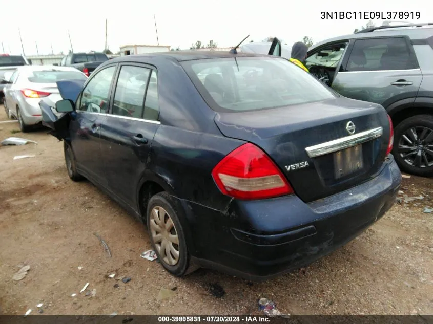 2009 Nissan Versa 1.8S VIN: 3N1BC11E09L378919 Lot: 39905831