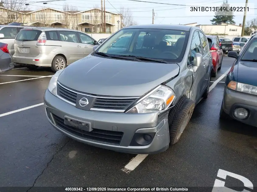 3N1BC13E49L492211 2009 Nissan Versa