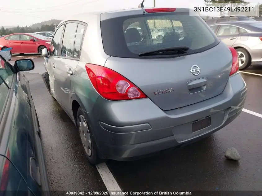 3N1BC13E49L492211 2009 Nissan Versa