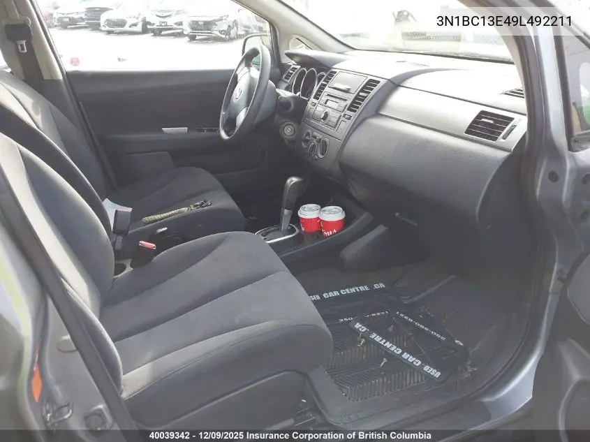 3N1BC13E49L492211 2009 Nissan Versa