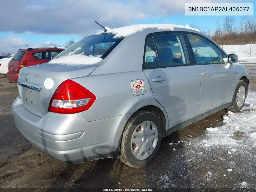 3N1BC1AP2AL406077 2010 Nissan Versa 1.8S