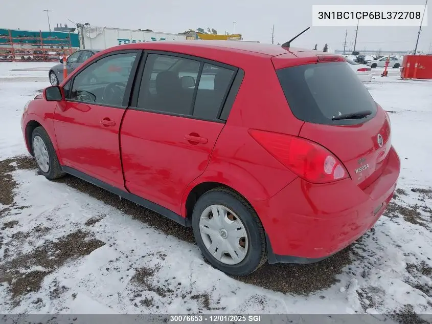 3N1BC1CP6BL372708 2011 Nissan Versa S/Sl