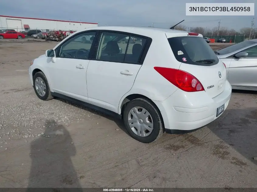3N1BC1CP3BL450958 2011 Nissan Versa 1.8S