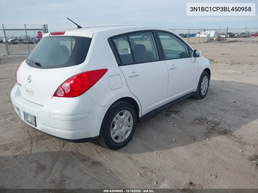 3N1BC1CP3BL450958 2011 Nissan Versa 1.8S