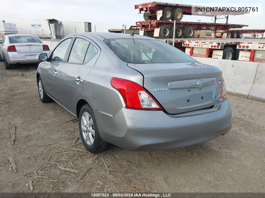 3N1CN7APXCL805761 2012 Nissan Versa 1.6 Sl