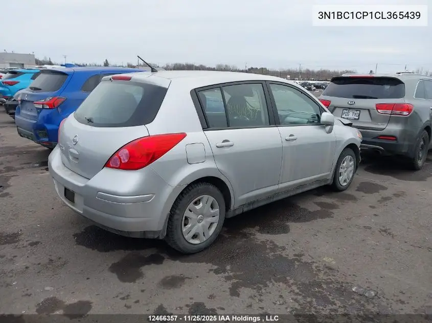3N1BC1CP1CL365439 2012 Nissan Versa